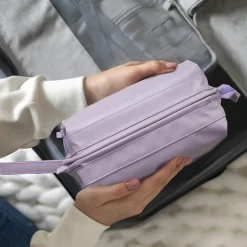 2-in-1 Cosmetic Case with Makeup Brush Compartment