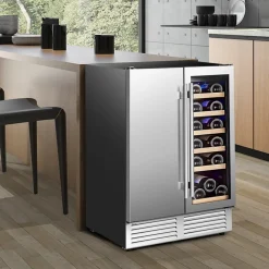 2-in-1 Dual Zone Beverage and Wine Cooler