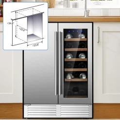 2-in-1 Dual Zone Beverage and Wine Cooler