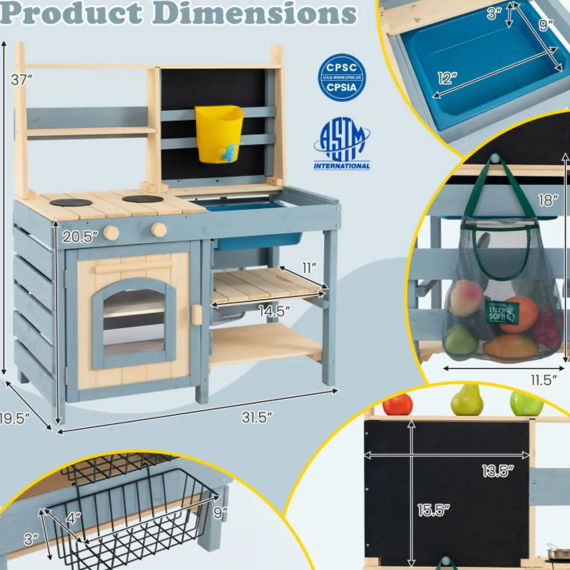 2-in-1 Outdoor Mud Kitchen