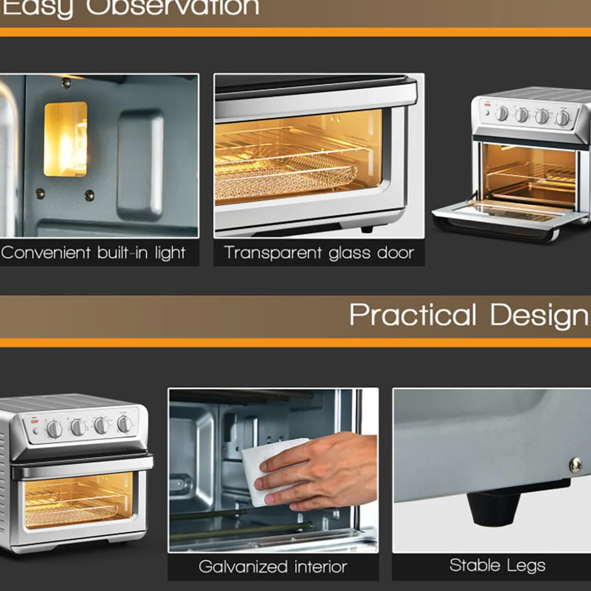 7-in-1 Professional Convection Air Fryer Toaster Oven