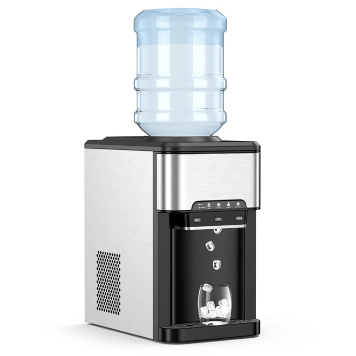 3-in-1 Water Cooler with Built-In Ice Maker