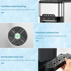 3-in-1 Water Cooler with Built-In Ice Maker
