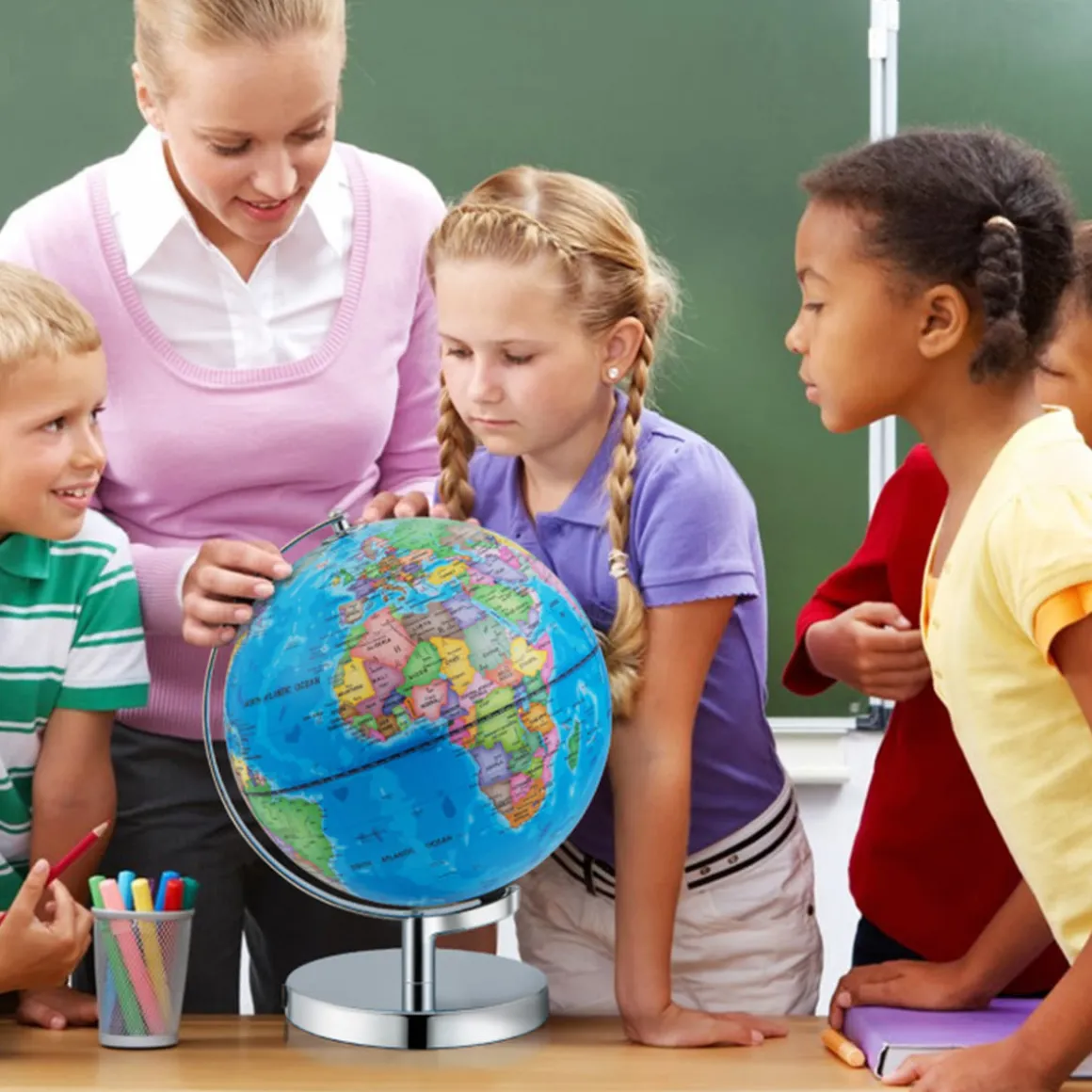 3-in-1 World Globe with Illuminated Constellation Maps