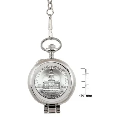 JFK Bicentennial Half Dollar Pocket Watch with Skeleton Movement