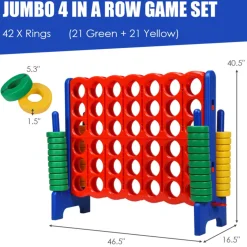 Jumbo 4-to-Score Game Set with 42 Jumbo Rings