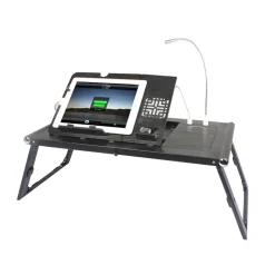 Laptop and Tablet Tray with Built-In Charger by Sharper Image