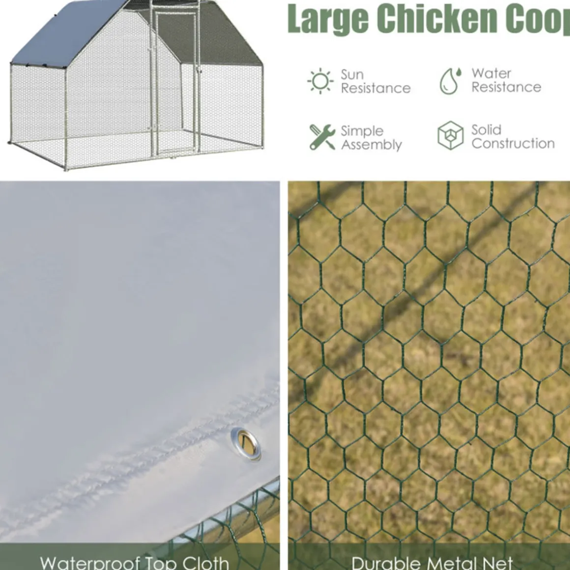 Large Walk In Chicken Run Cage