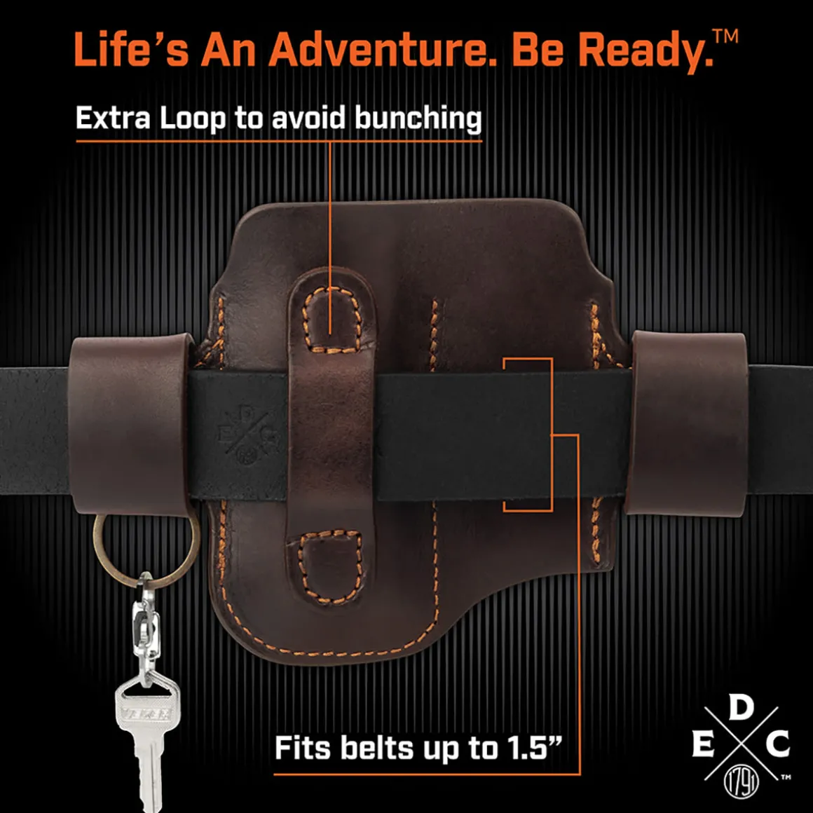 Leather Multitool Action Snap Belt Sheath