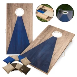 LED Wood Cornhole Set
