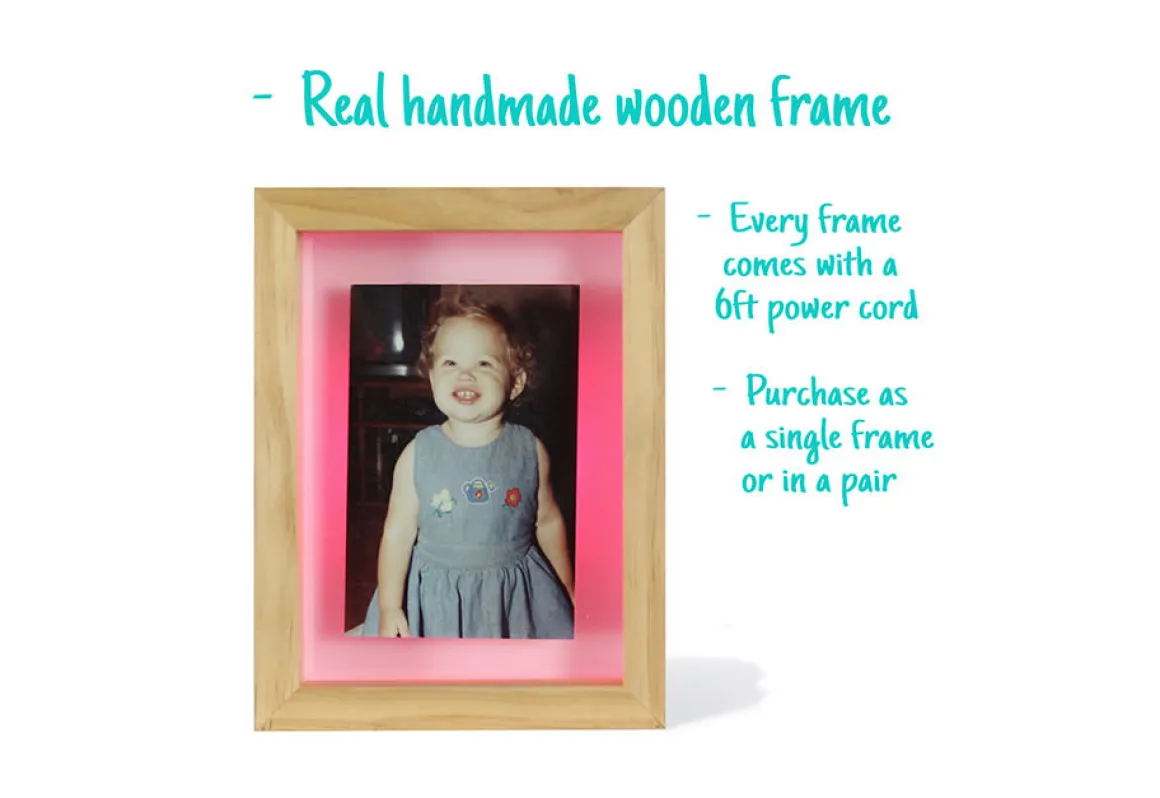 Long Distance Friendship Picture Frame Lamps (Set of 2)