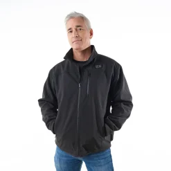 Men's Rechargeable Heated Softshell Jacket by Sharper Image
