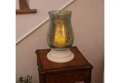 Mercury Glass Hurricane with Flameless Wax Candle