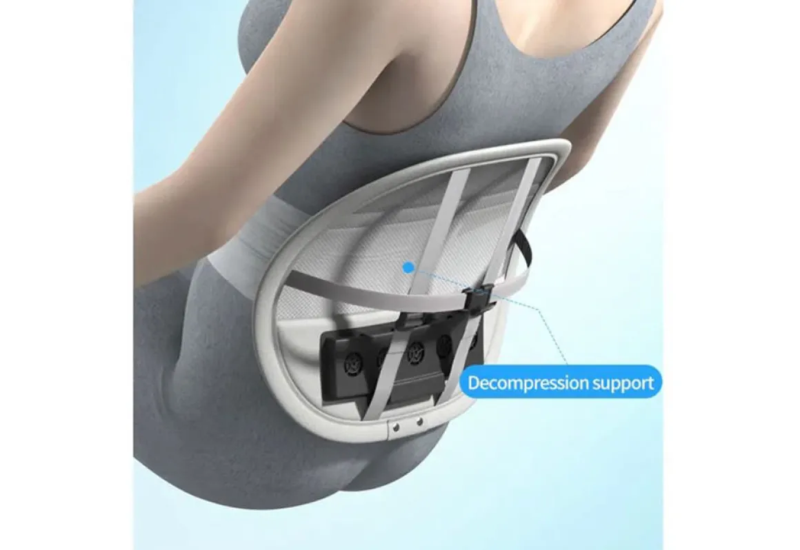 Mesh Lumbar Support with Cooling Fans