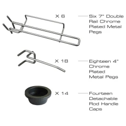 Modular 14 Fishing Rod Rack and Tackle Organizer
