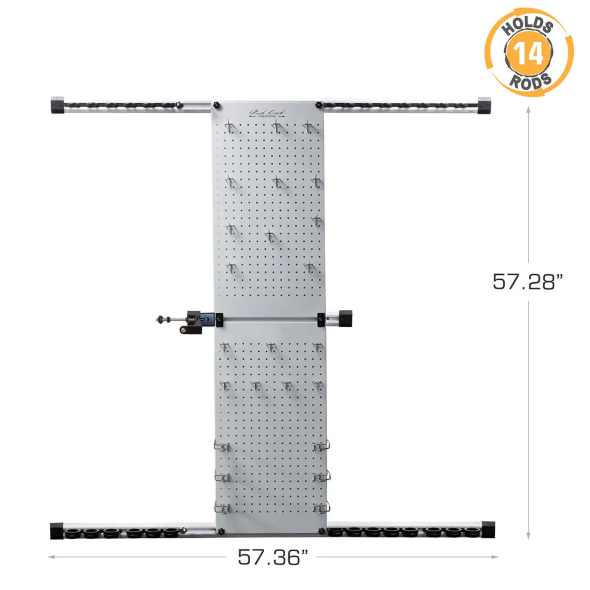 Modular 14 Fishing Rod Rack and Tackle Organizer