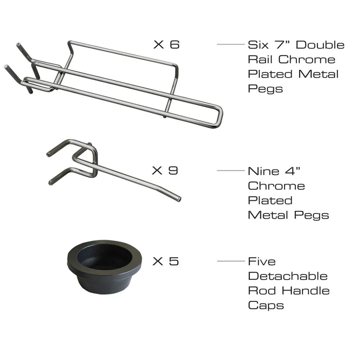 Modular 5 Fishing Rod Rack and Tackle Organizer