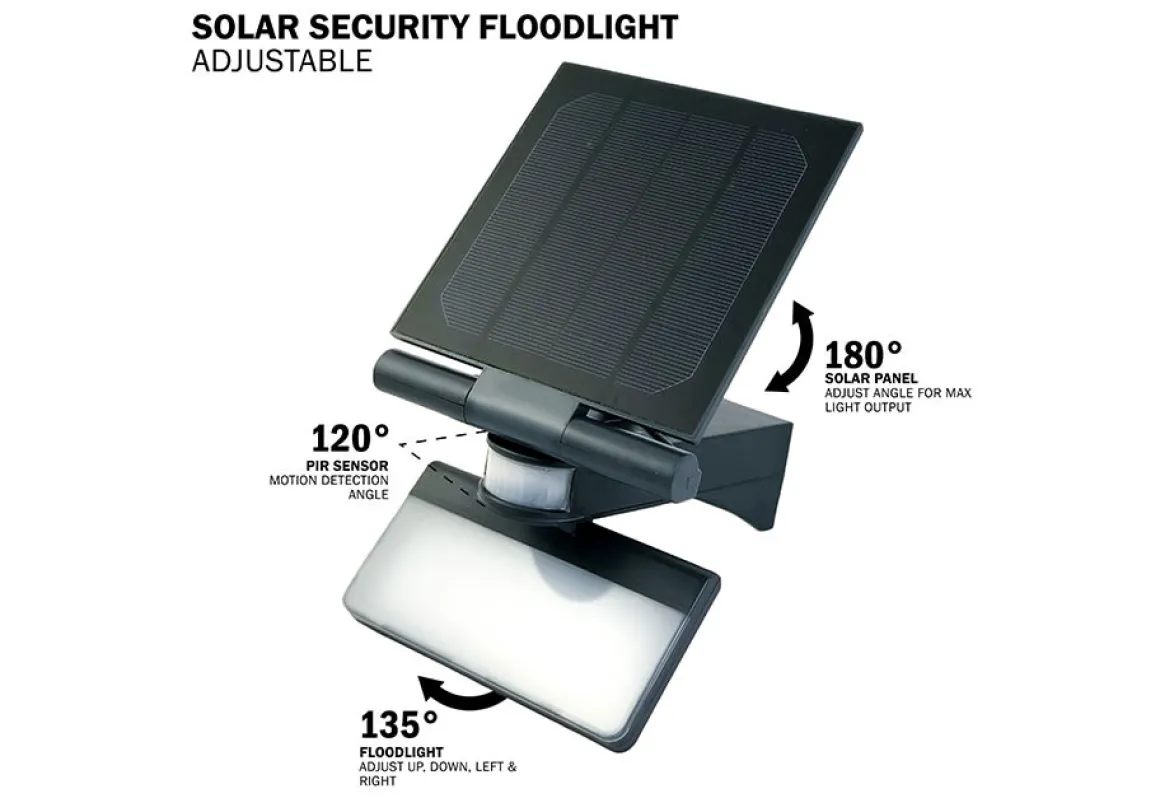 Motion Activated LED Solar Powered Flood Light