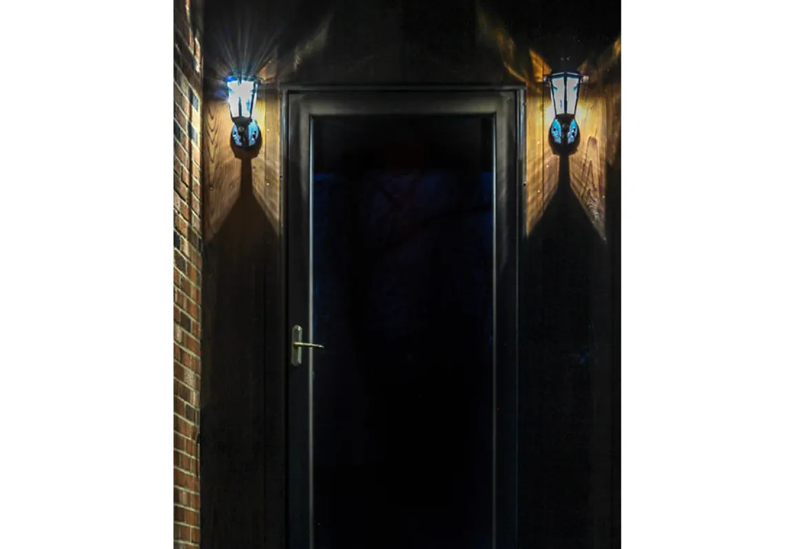 Motion Activated Outdoor Wall Sconces (2-Pack)