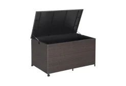 Outdoor Wicker Storage Box with Zippered Liner