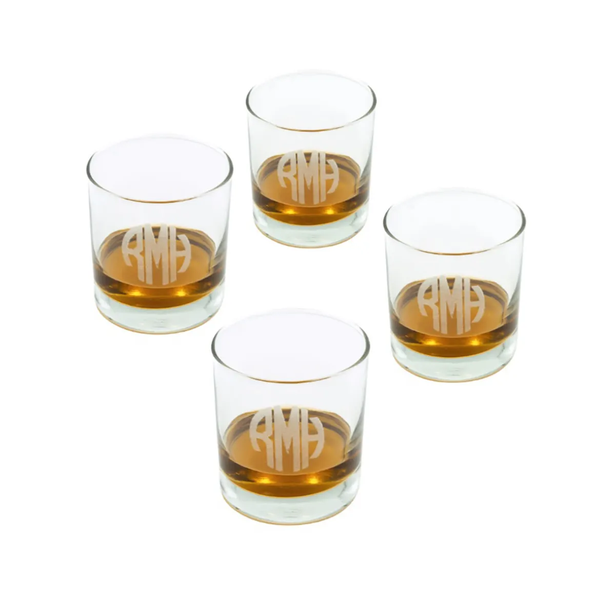 Personalized Engraved Whiskey Glasses (Set of 4)