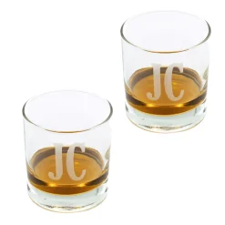 Personalized Whiskey Glasses and Ice Mold Gift Set