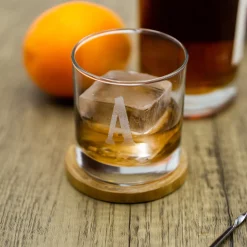 Personalized Whiskey Glasses and Ice Mold Gift Set