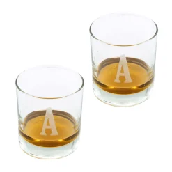 Personalized Whiskey Glasses and Ice Mold Gift Set