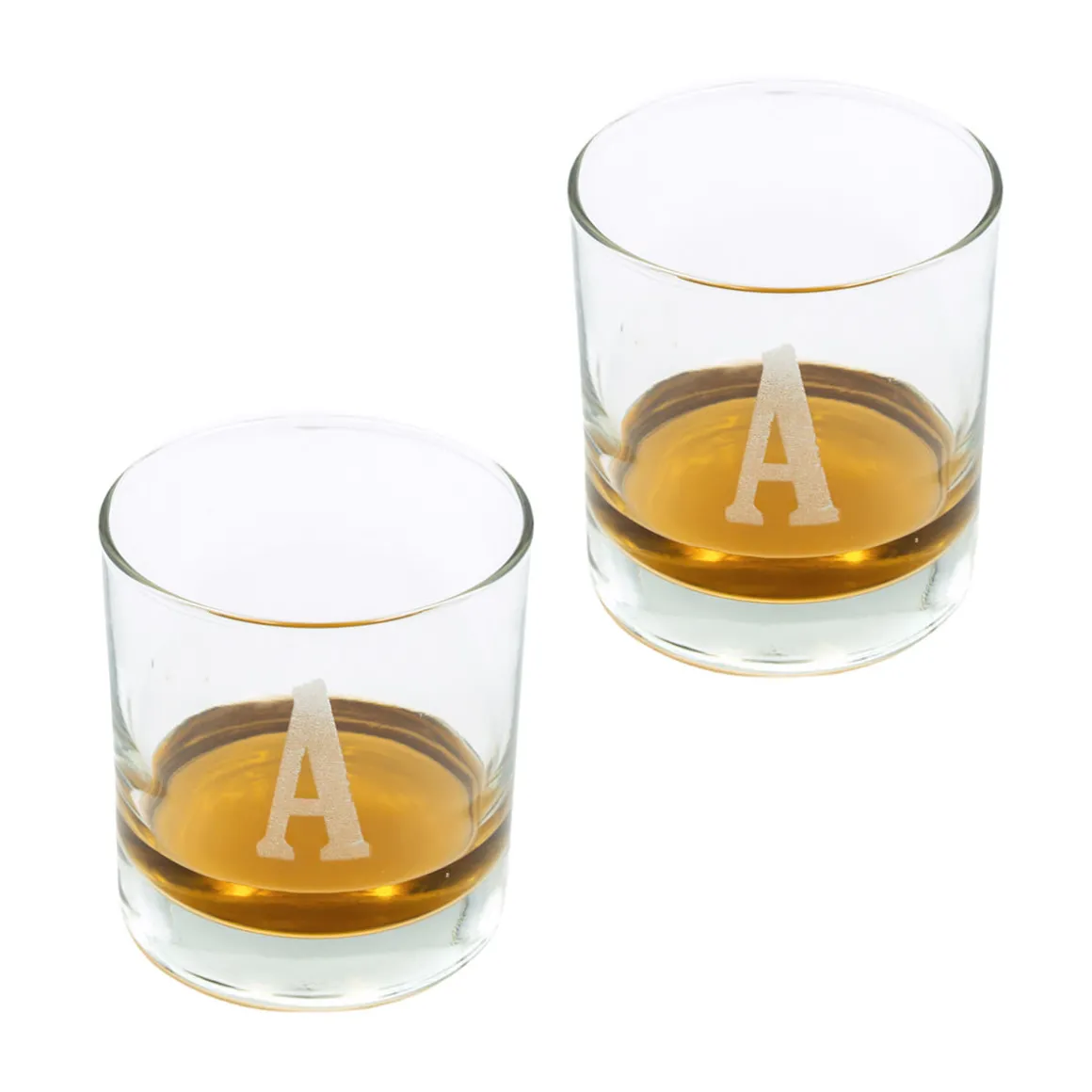 Personalized Whiskey Glasses and Ice Mold Gift Set