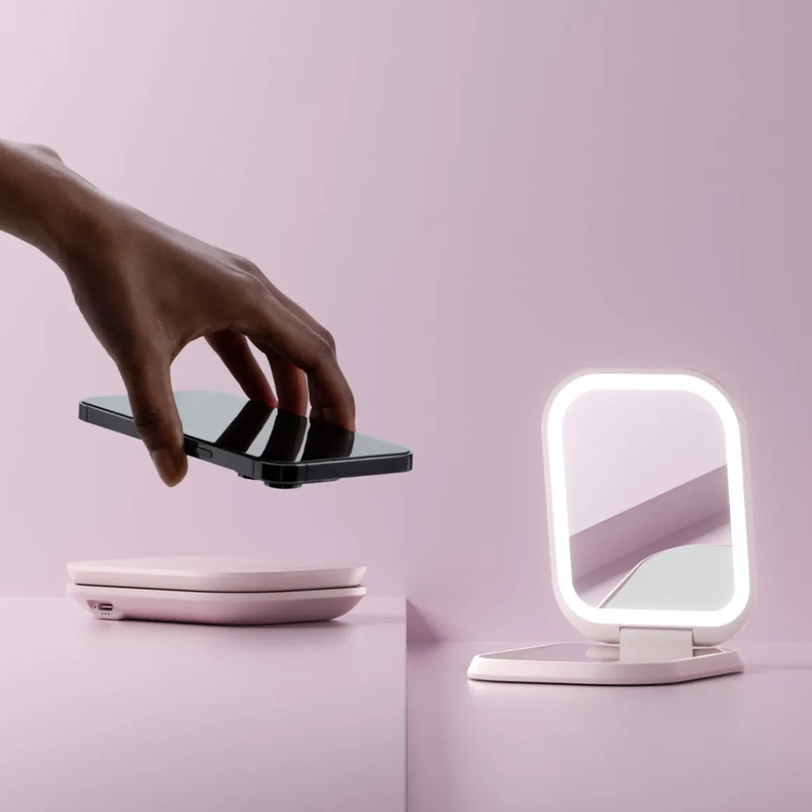Phone Charging Compact Mirror