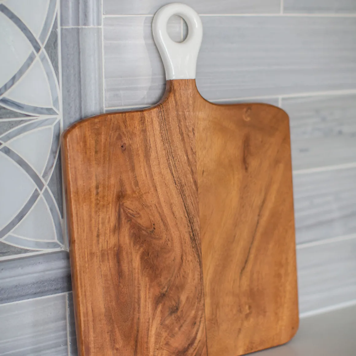 9-Piece Acacia Wood Charcuterie Board Set