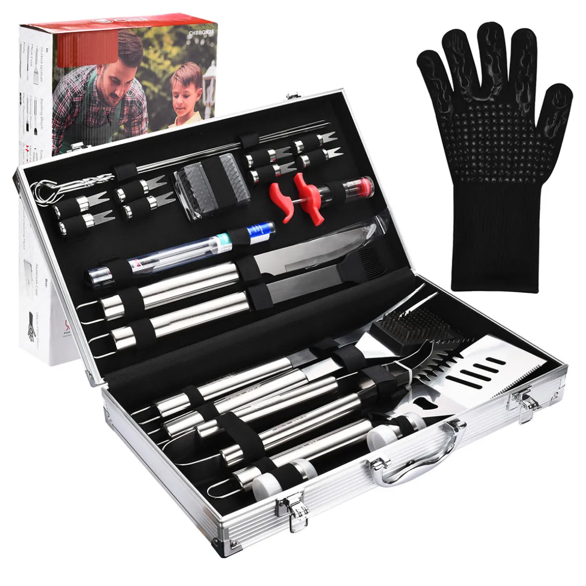 25-Piece BBQ Accessory Set