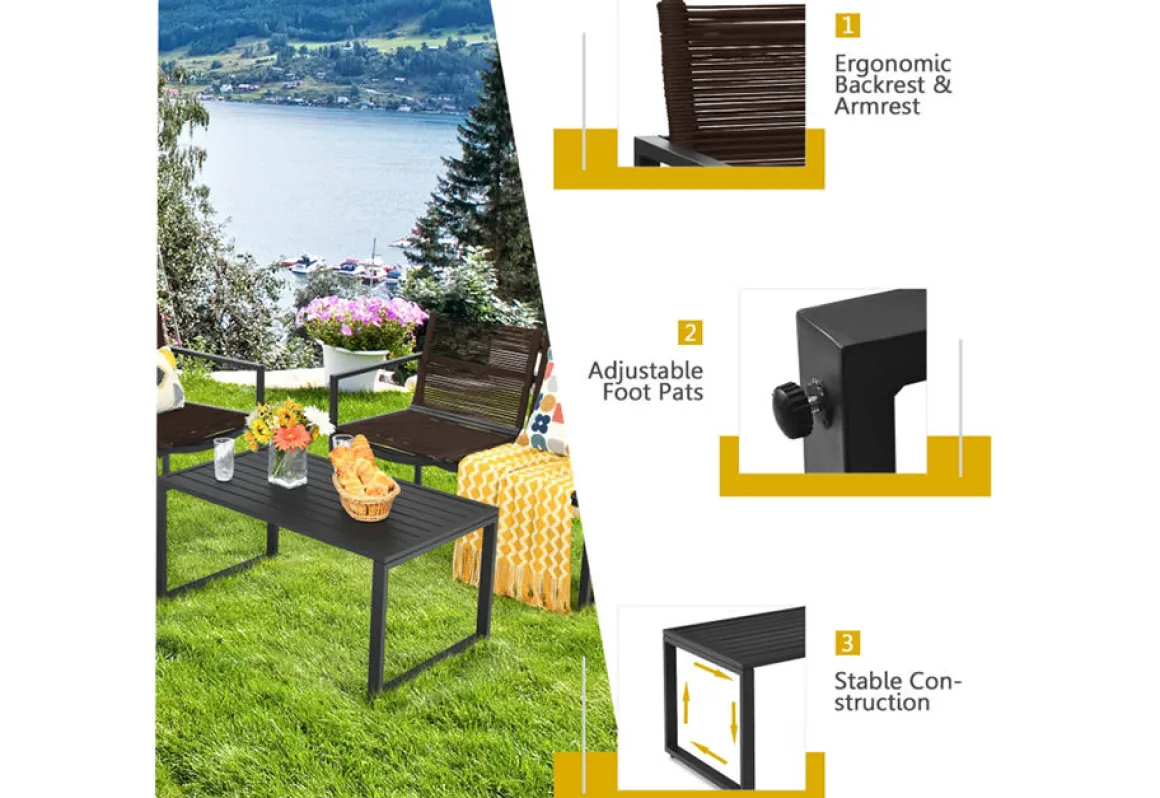 4-Piece Patio Set with Loveseat
