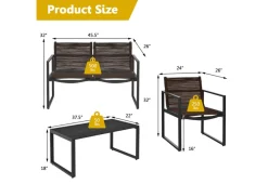 4-Piece Patio Set with Loveseat