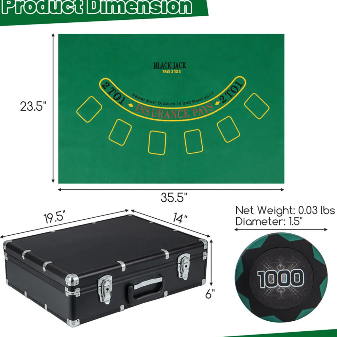 600-Piece Poker Chip and Game Set