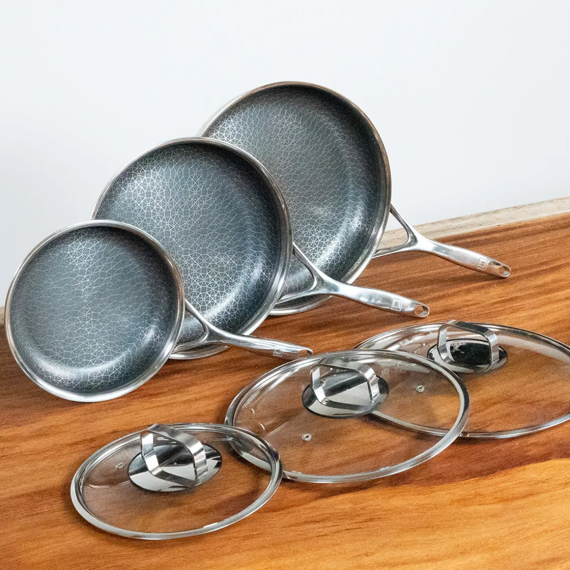 6-Piece Stainless Hybrid Nonstick Cookware Set