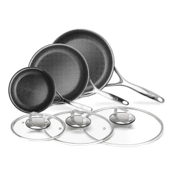6-Piece Stainless Hybrid Nonstick Cookware Set