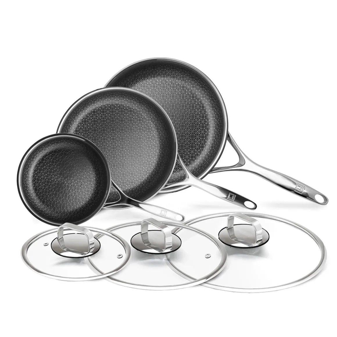 6-Piece Stainless Hybrid Nonstick Cookware Set
