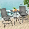 3-Piece Swivel Bar Set with 4D Air Fiber Cushions