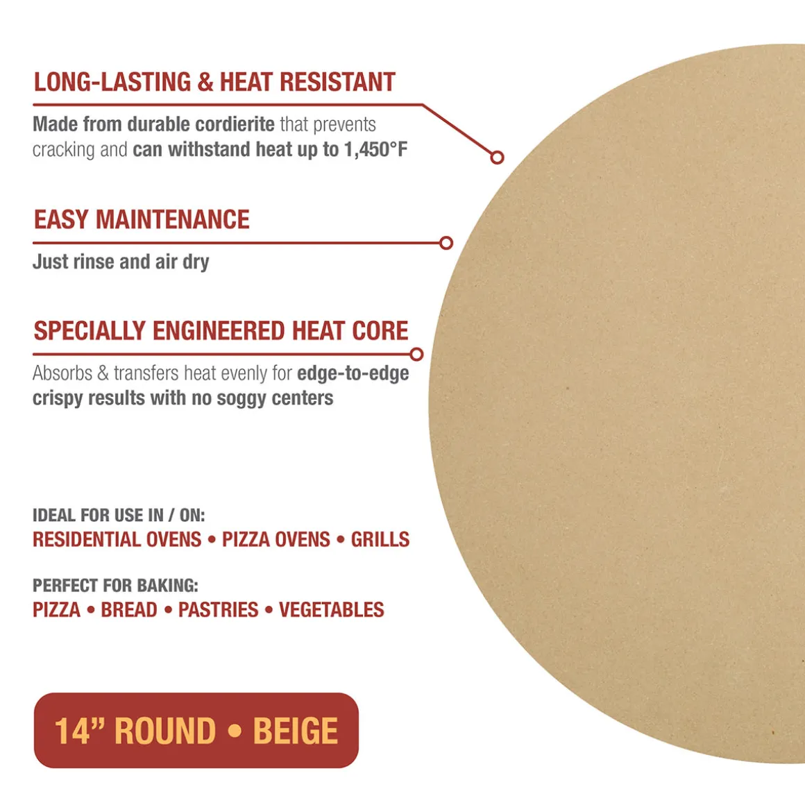 Pizza Stone and Peel Set