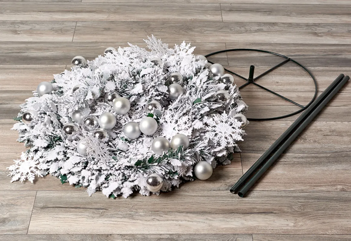 Pop-Up 6 Ft. White Flocked Christmas Tree
