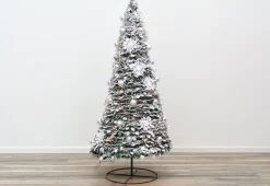 Pop-Up 6 Ft. White Flocked Christmas Tree