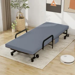 Portable Adjustable Guest Single Bed Twin Mattress