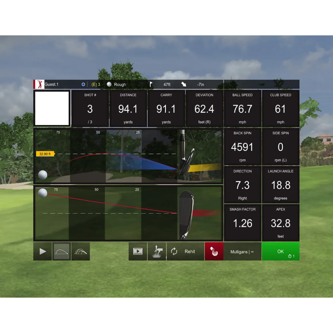 PRO Launch Monitor and 3D Driving Range Simulator