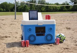 40-Qt. Rolling Cooler with Bluetooth Sound System