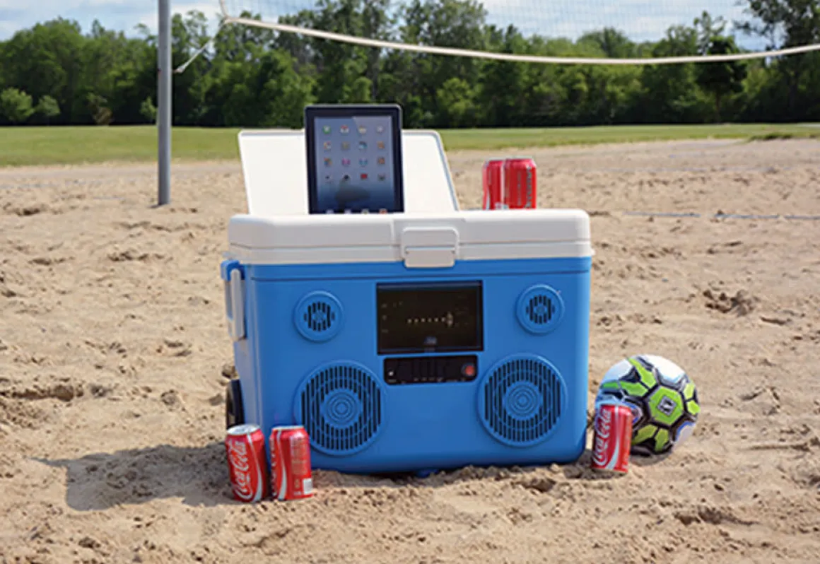 40-Qt. Rolling Cooler with Bluetooth Sound System