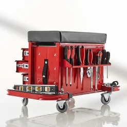 Rolling Toolbox Stool by Sharper Image