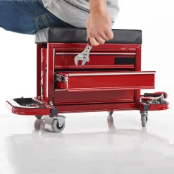 Rolling Toolbox Stool by Sharper Image
