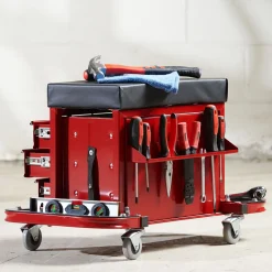 Rolling Toolbox Stool by Sharper Image