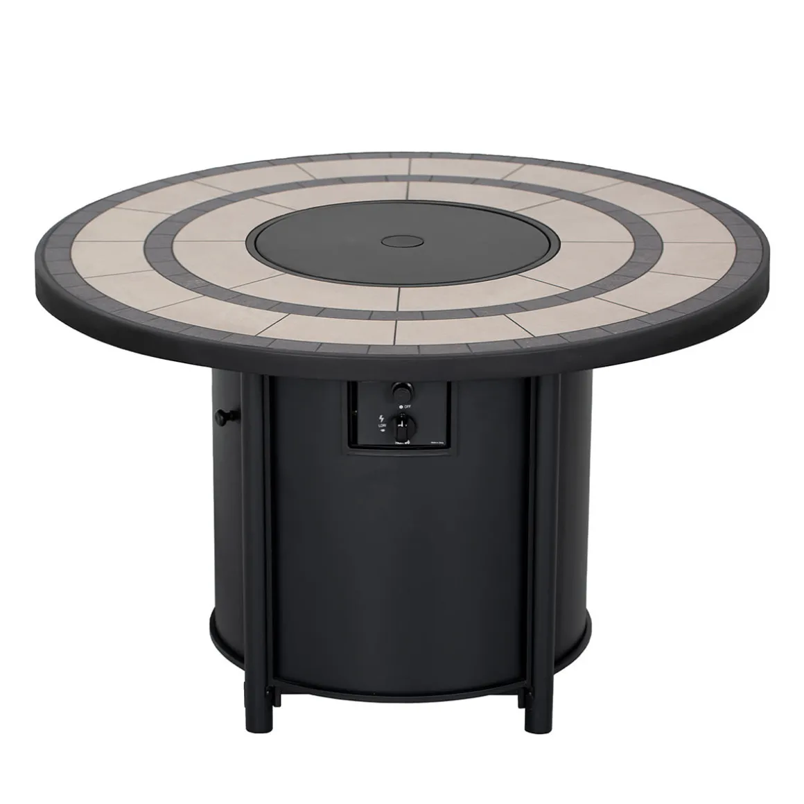 Round Propane Gas Fire Pit Table